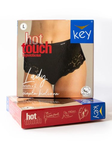 Термотруси жіночі Key LPF 729  Hot Touch  (набір 2 шт.)  Чорний меланж